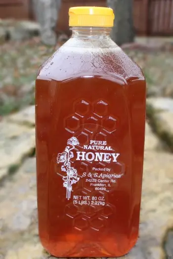 Raw local honey squeeze bottle from Chicago area big bottle